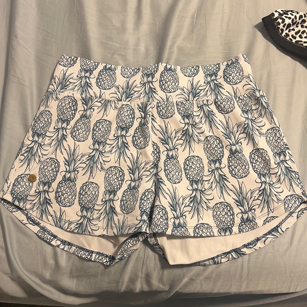 Love Fitness Apparel Blue Pineapple Workout Shorts